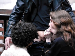 アナル, フェラチオ, バック, ダブル開発, 指いじり, 剃毛, 三人, オッパイの