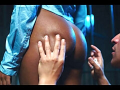 Ebony Barbie Rous and Her Big Tits Star in a Time Freeze Fantasy