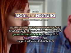 Baby sitter, Grosse bite, Gros seins, Sucer une bite, Allemand, Seins naturels, Rousse roux, Nénés