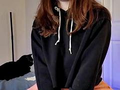 Enthousiasteling, Lieveling, Pijpbeurt, Sperma shot, Gezichtspunt, Roodharige vrouw