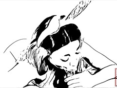 Gros cul, Gros seins, Noire, Sucer une bite, Gorge profonde, Noir ébène, Hd, Avaler