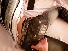 Amateur, Cul, Couple, Fille latino, Public, Chatte, Sous la jupe, Voyeur