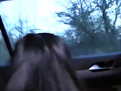 Gorda, Tetas grandes, Morena, Coche, Linda, Al aire libre, Pov