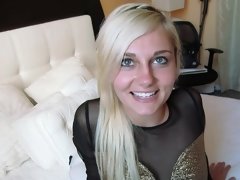 Enthousiasteling, Blond, Hardcore, Huisgemaakt, Ondergoed, Klein