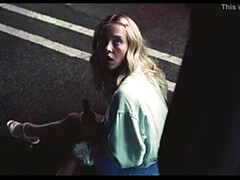 デカ尻, ブロンド, 車, カップル, 彼女, パーティ, オマンコ, ラフ