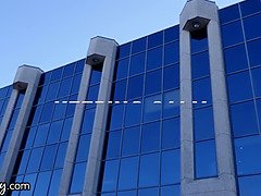美人, ブロンド, 顔面騎乗, ハードコア, レズビアン, 下着, オフィス, 義母