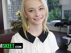 ブロンド, イマラチオ, バック, 指いじり, なめる, 怪物, オマンコ, ティーン