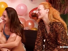 Amateur, Jeux, Allemand, Léchez, Seins naturels, Fête, Chatte, Rousse roux