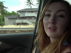 Enthousiasteling, Jurk, Handbeurt, Olie, Orgasme, Buiten, Klein, Tieten likken