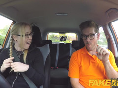 Driving video with another student who is bonked