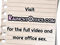 美女, デカパイ, フェラチオ, 人妻の, オフィス, 秘密の, 三人, 妻