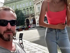 美人, 茶髪の, イマラチオ, チン, Hd, オーガズム, 放尿, オマンコ