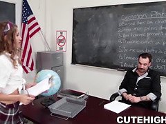 Petite teen Rebel Lynn gets fucked hard and gives head like a pro