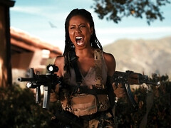 Grosser arsch, Grosse titten, Schwarz, Blasen, Braunhaarige, Schwanz, Handjob, Rau