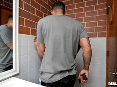Reality Dare Dinner - busty Latina slut Nola Exico quickly fucked in bathroom
