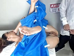 Prüfung, Frau, Fetisch, Gynäkologe, Selbstgemacht, Öffentlich, Rotschopf, Uniform