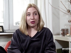 Amateur, Gros seins, Blonde, Allemand, Poilue, Chatte, Solo, Nénés