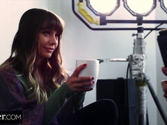 デカチン, ブロンド, イく瞬間, イマラチオ, チン, 異人種間, オマンコ, 三人