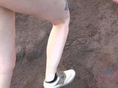 Amateur, Cul, Plage, Sucer une bite, Petite amie, Pov, Public, Maigrichonne