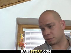 Girl takes rough anal riding after blowjob