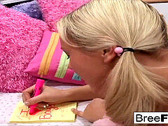 edible college girl Bree gets ravaged hard on the bed