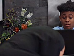 Negro, Mamada, Ébano, Interracial, Montar, Puta, Adolescente, Tetas