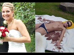 Enthousiasteling, Lieveling, Blond, Brijd, Rijpe lesbienne, Moeder die ik wil neuken, Openbaar, Tieten likken