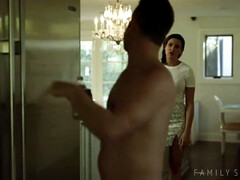 Hot Brunette in erotic love making movie