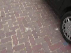 茶髪の, 露出狂, アウトドア, 公共, オマンコ, 剃毛, おもらし, オッパイの