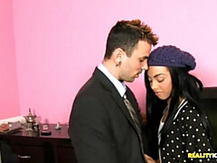 18 jaar, Kont, Grote lul, Hondjeshouding, Zwart, Natuurlijke tieten, Mager, Tiener