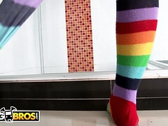 デカ尻, デカパイ, フェラチオ, 茶髪の, ハードコア, Hd, 自然山雀, シャワー