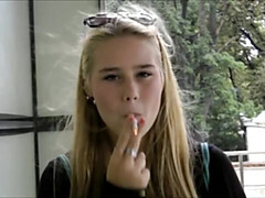 Mooi, Blond, Lul, Vrouw, Fetisj, Orgasme, Roken, Alleen