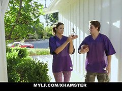 デカチン, デカパイ, フェラチオ, エロ熟女, 淫乱熟女, 母, 叫ぶ, 義母