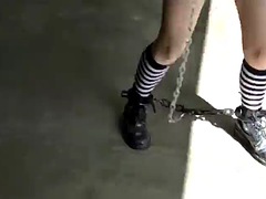 ボンデージ, 茶髪の, フェティッシュ, 淫乱熟女, オッパイの, おもちゃ