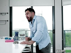 お尻, コンドーム, 口内発射, バック, 巨大, 自然山雀, オマンコ, ヒモパン