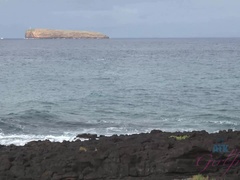 Plage, Sucer une bite, Petite amie, Petite femme, Chatte, Rasée, Nénés, Voyeur