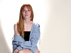 美女, デカパイ, 毛深い, オナニー, 熟年, 赤毛, 一人, オッパイの