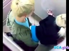 Amateur, Rubia, Estilo perrito, Público, Adolescente, Voyeur