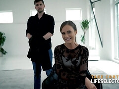 デカチン, 茶髪の, 巨乳な, 手コキする, Hd, 乳首, オーガズム, オマンコ