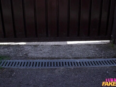 フェラチオ, 茶髪の, 車, チェコ, バック, 自然山雀, アウトドア, オマンコ