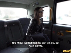 Jenifer Jane gets eaten out and screwed in the taxi