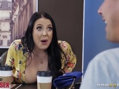 アメリカ人, 美女, デカパイ, ブロンド, フェラチオ, イマラチオ, なめる, オッパイの