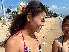 TUKTUKPATROL two petite Thai Asians Tag team Foreign Dick