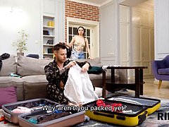 18, 舐める尻, フェラチオ, グループ, Hd, コキ, ストッキング, フェラする