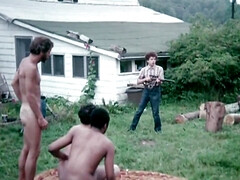 Arsch, Blasen, Verrückt, Tochter, Deutsch, Im freien, Titten, Vintage