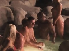 Блондинки, Брюнетки, Группа, Хд, Межрасовый секс, Душ