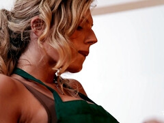 舐める尻, デカパイ, ブロンド, フェラチオ, 顔射, キス, 裸, オッパイの