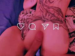 Amateur, Anal, Sucer une bite, Couple, Éjaculation interne, Chevaucher, Tatouage, Adolescente