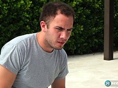 デカパイ, ブロンド, フェラチオ, イく瞬間, 熟年, 淫乱熟女, アウトドア