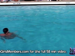 Amateur, Tetas grandes, Rubia, Morena, Tetona, Piscina, Coño, Realidad